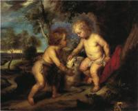 Steele, Theodore Clement - The Christ Child and the Infant St. John after Rubens